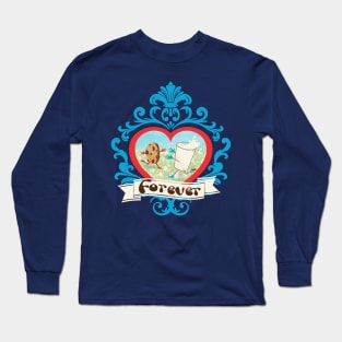 milk and cookies romance love forever fancy heart Long Sleeve T-Shirt